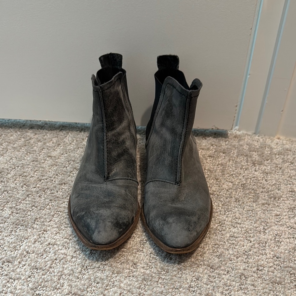 Free people black ankle booties